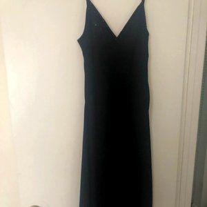 Black strapped evening dress